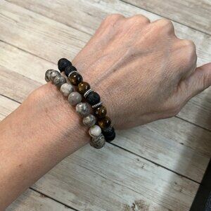 Stone Beaded Bracelets Set